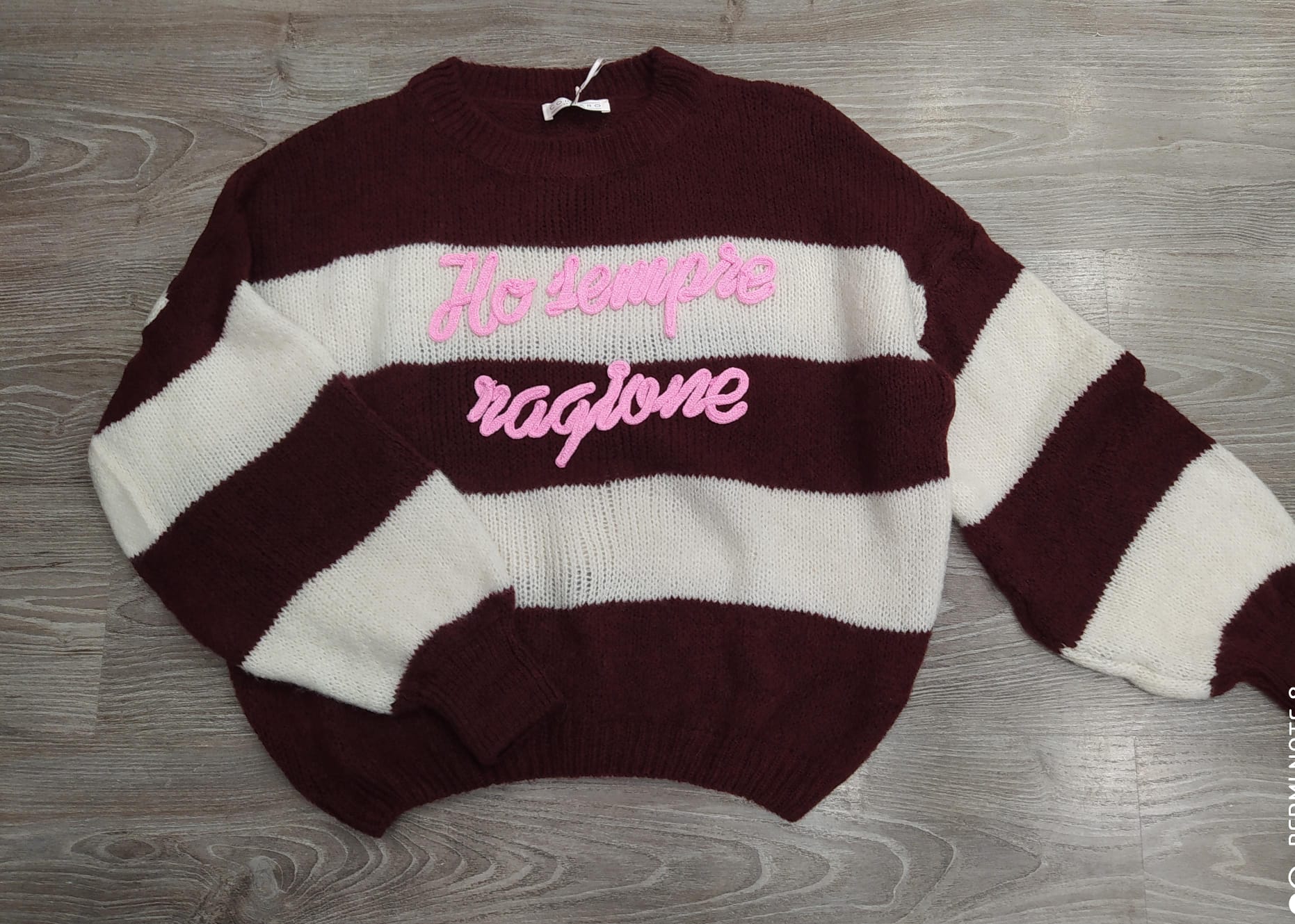 ERREBI-MAGLIA CON SCRITTA HO SEMPRE RAGIONE