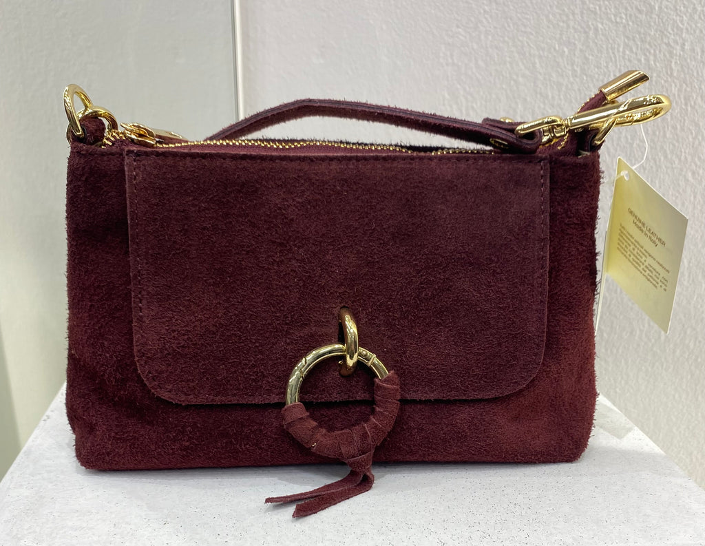 ERREBI - BORSA PICCOLA CAMOSCIO BORDEAUX