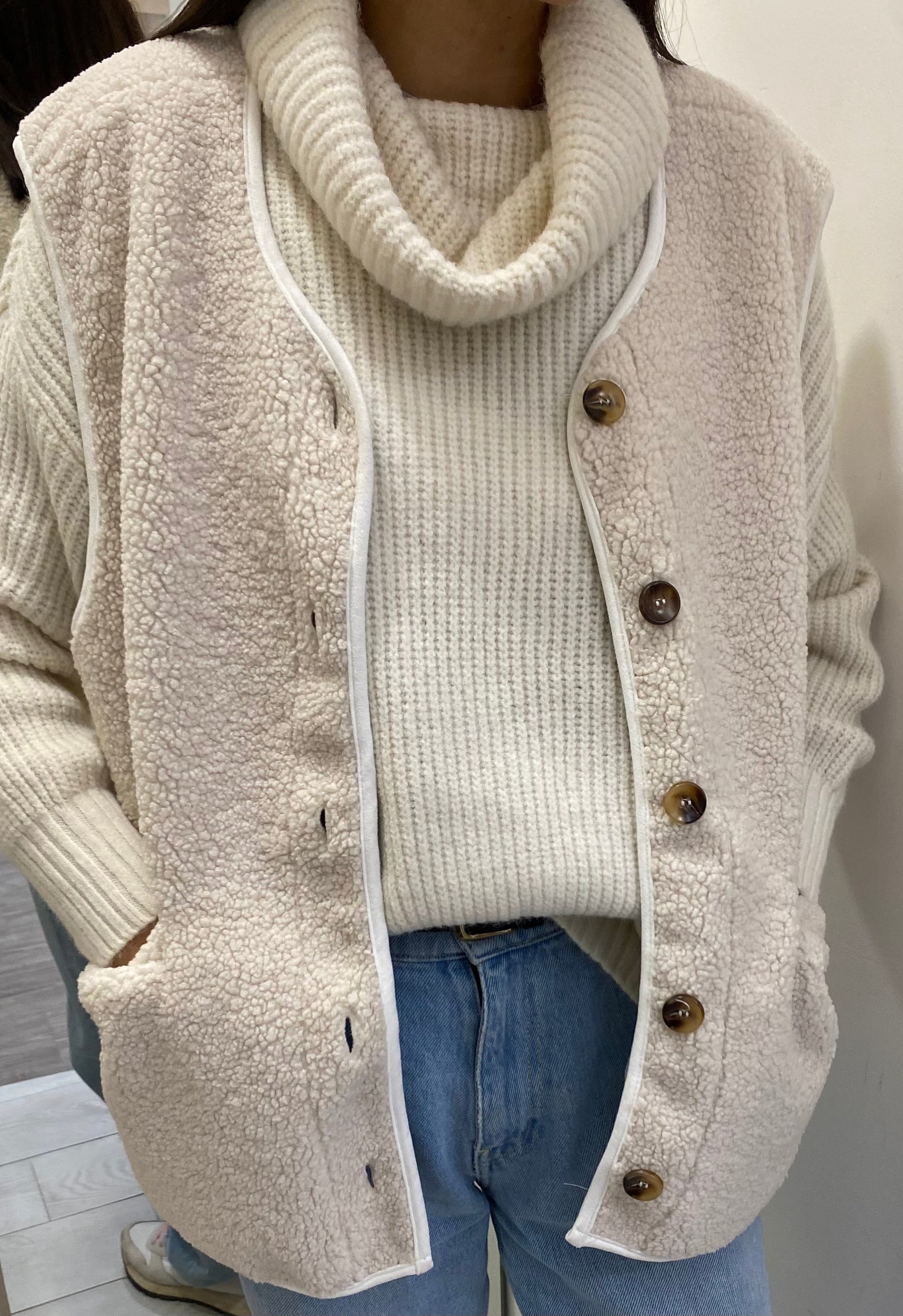 VICOLO - GILET TEDDY