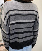 ANGELA DEVIS - CARDIGAN A RIGHE CON INSERTI PAILETTES
