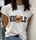 VICOLO - T-SHIRT STAMPA BRAND & TEDDY