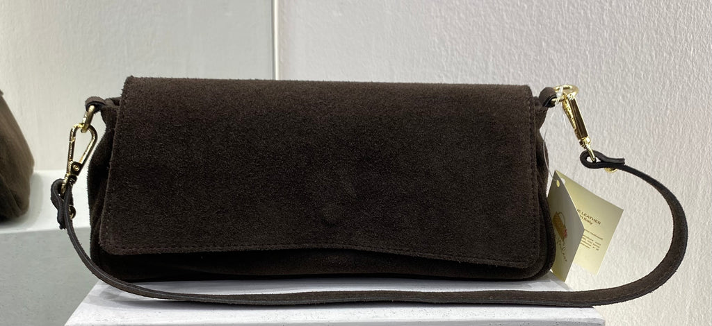 ERREBI - BORSA RETTANGOLARE CAMOSCIO CIOCCOLATO