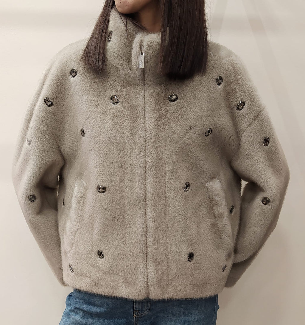 VICOLO - ECOPELLICCIA CON SWAROVSKI