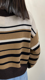 ANGELA DEVIS - CARDIGAN A RIGHE CON INSERTI PAILETTES