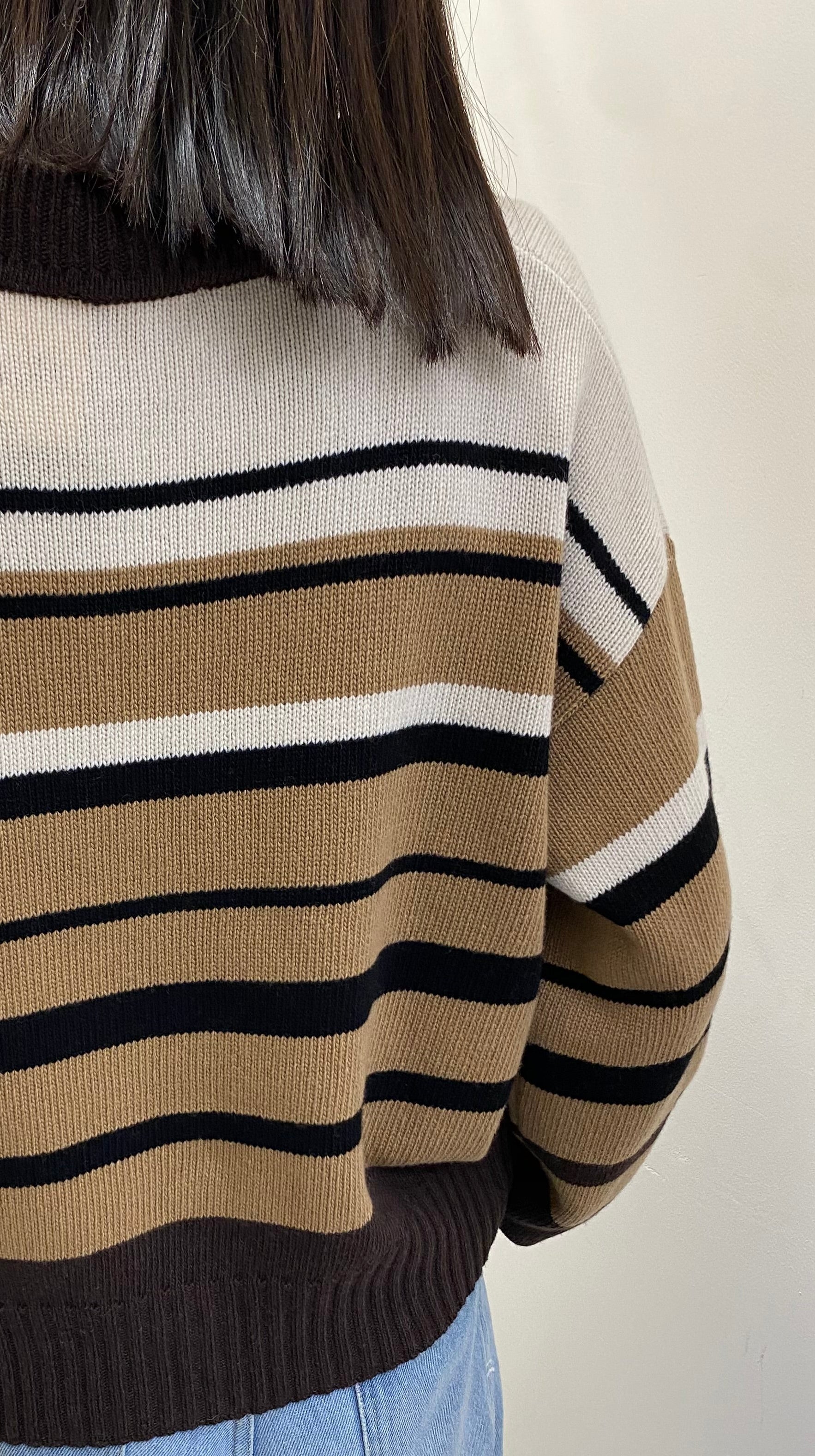 ANGELA DEVIS - CARDIGAN A RIGHE CON INSERTI PAILETTES