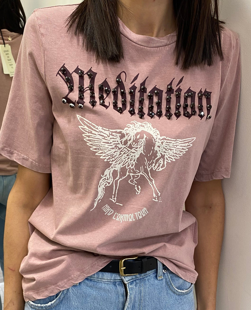 SOUVENIR -T-SHIRT ROSA CON STAMPA