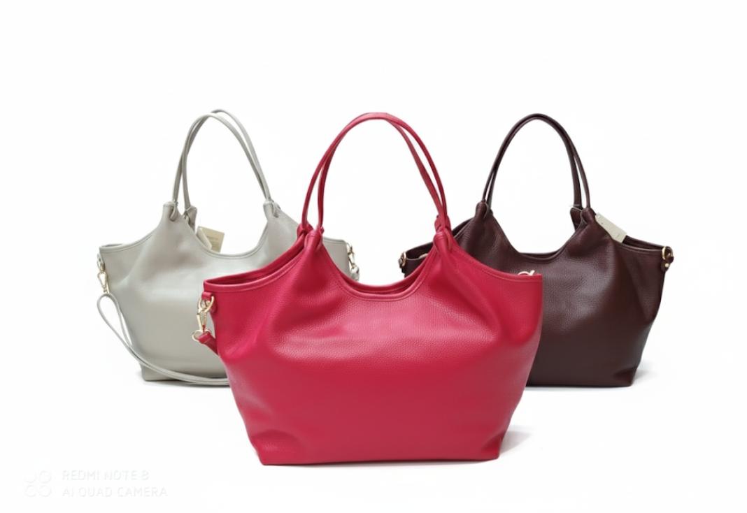 ERREBI - BORSA IN PELLE CON TRACOLLA