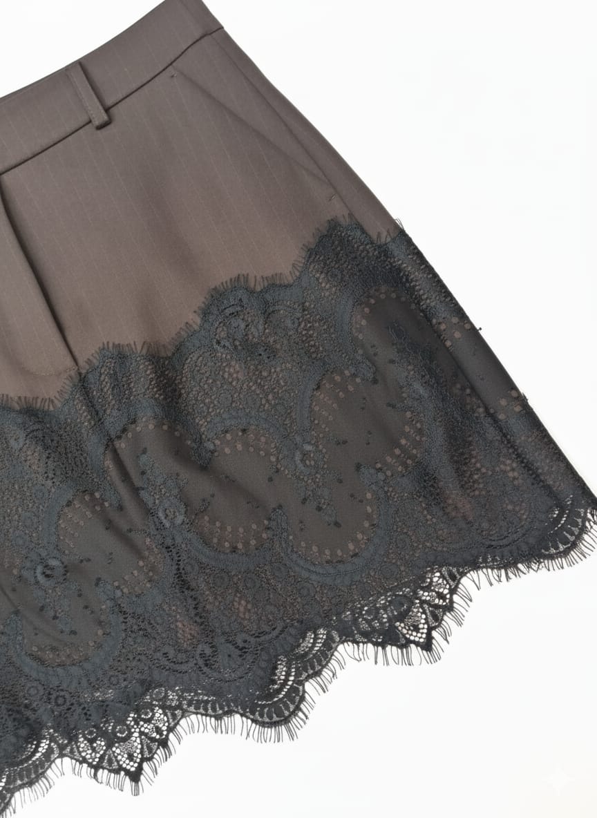 VICOLO GONNA INSERTI PIZZO