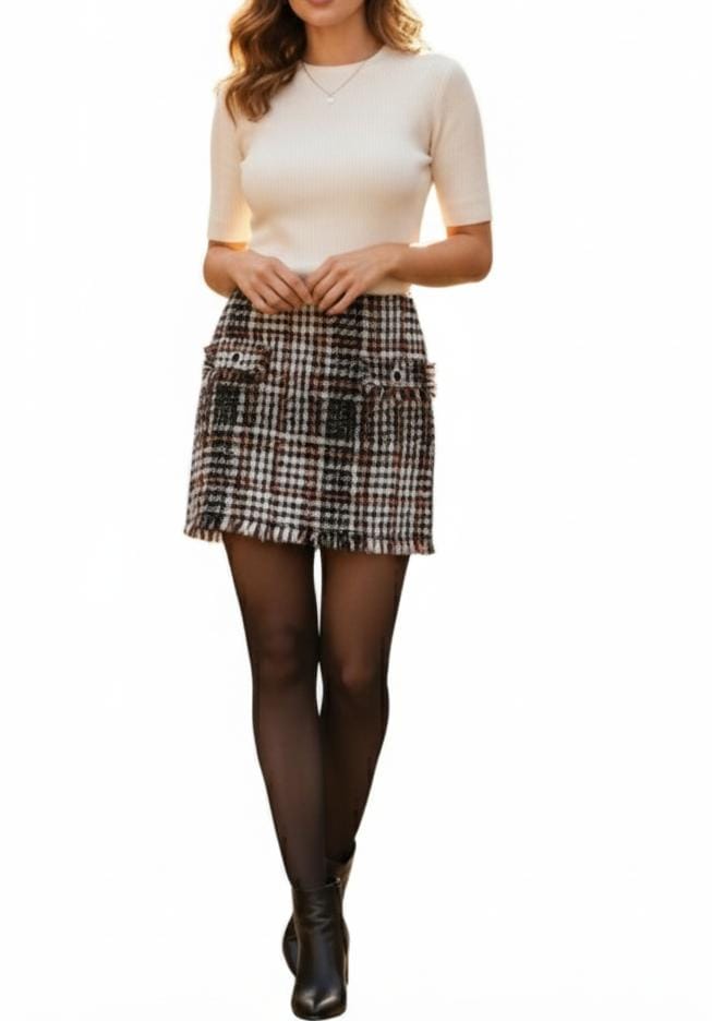 VICOLO -MINIGONNA CON BOTTONI GIOIELLO