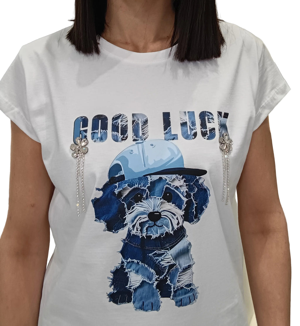 VICOLO -T SHIRT"GOOD LUCK"