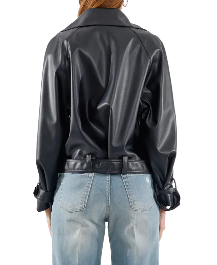 HAVEONE-BOMBER DOPPIOPETTO IN ECOPELLE