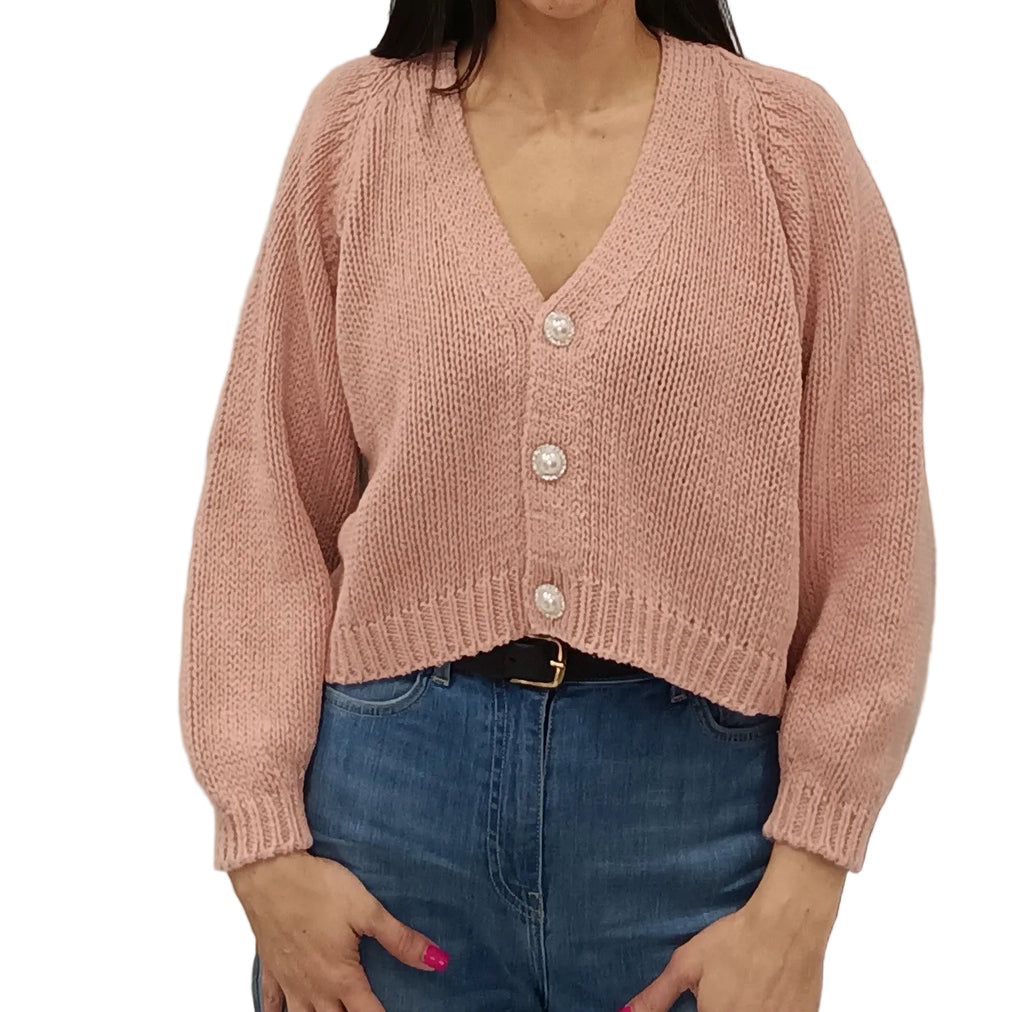HAVEONE -CARDIGAN BOTTONI GIOIELLO