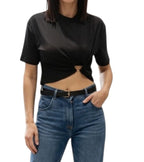 VICOLO-T SHIRT CROP CON ANELLO