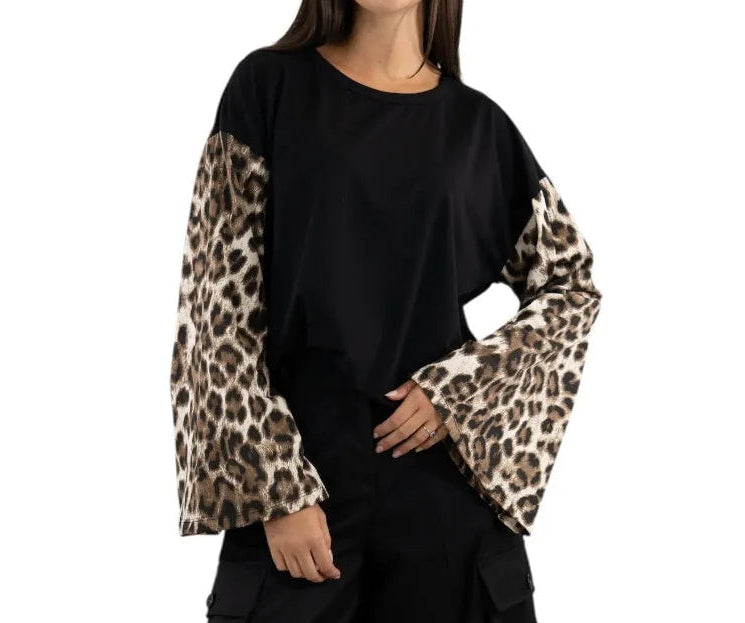 HAVEONE -T-SHIRT MANICA MACULATA A CAMPANA