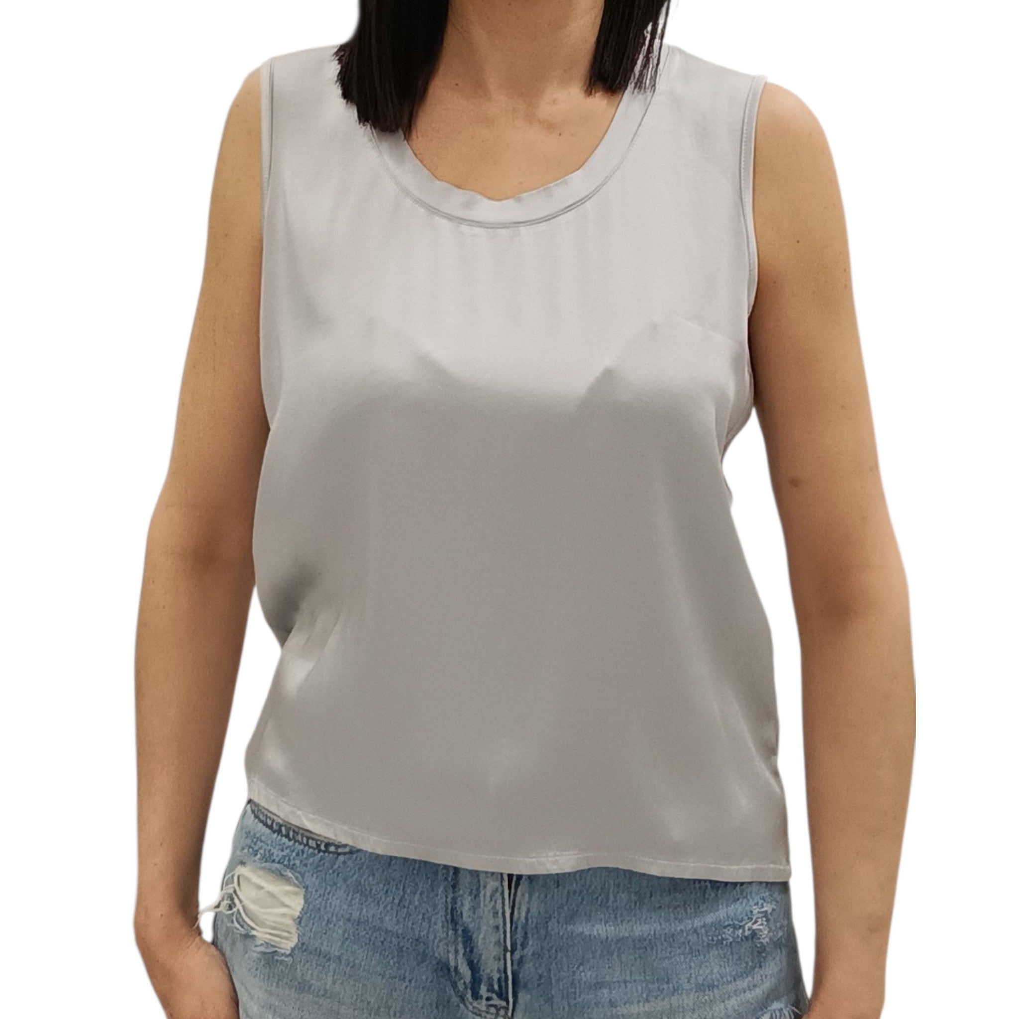 VICOLO-TOP SATIN SMANICATO