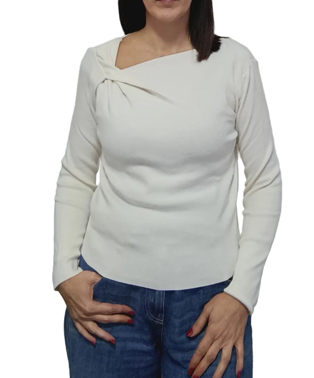 HAVEONE -MAGLIA CON PINCE SCOLLO