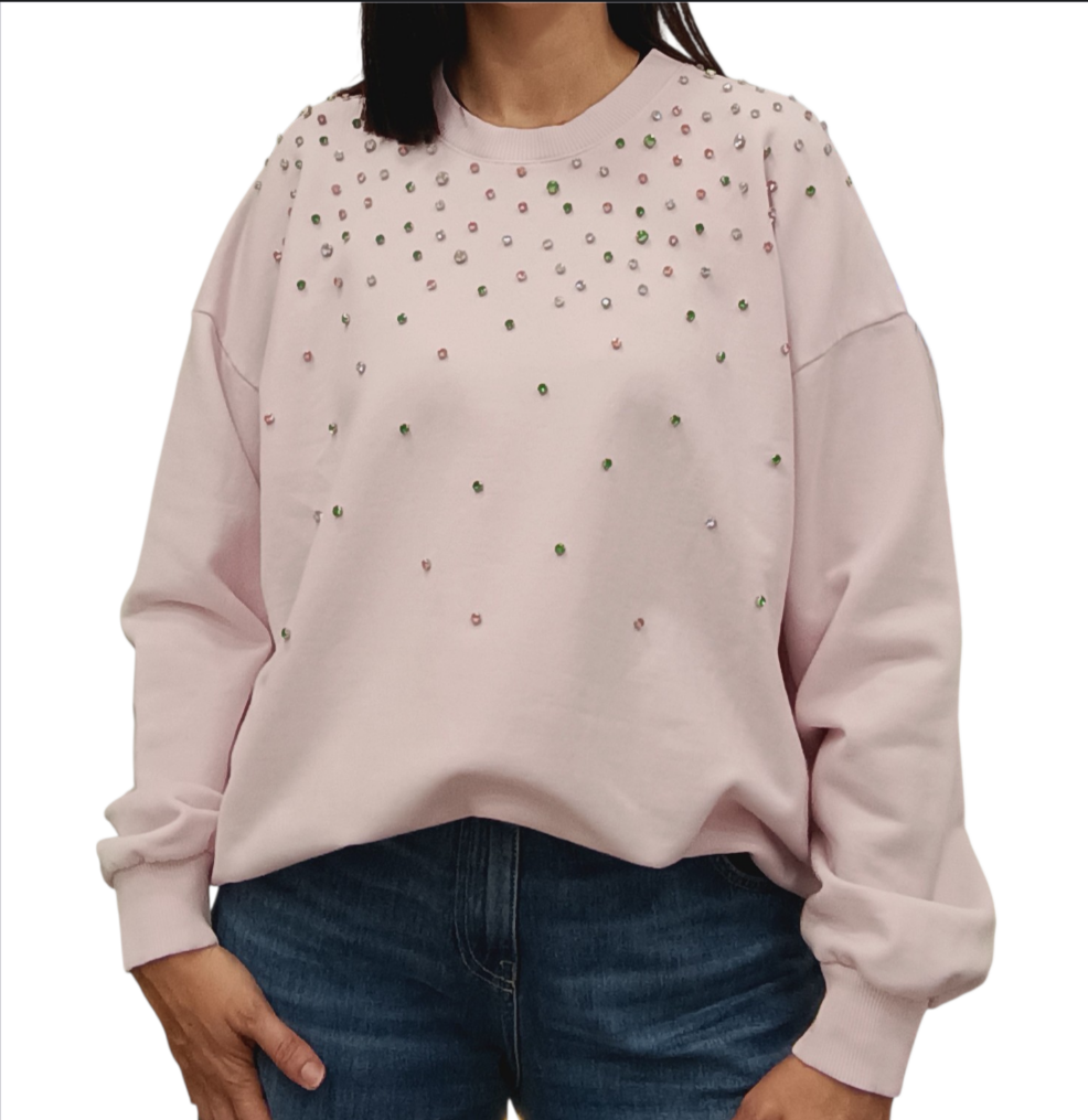 VICOLO-FELPA OVERSIZE SWAROVSKI