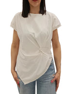 VICOLO-T SHIRT ASIMMETRICA CON NAPPINE