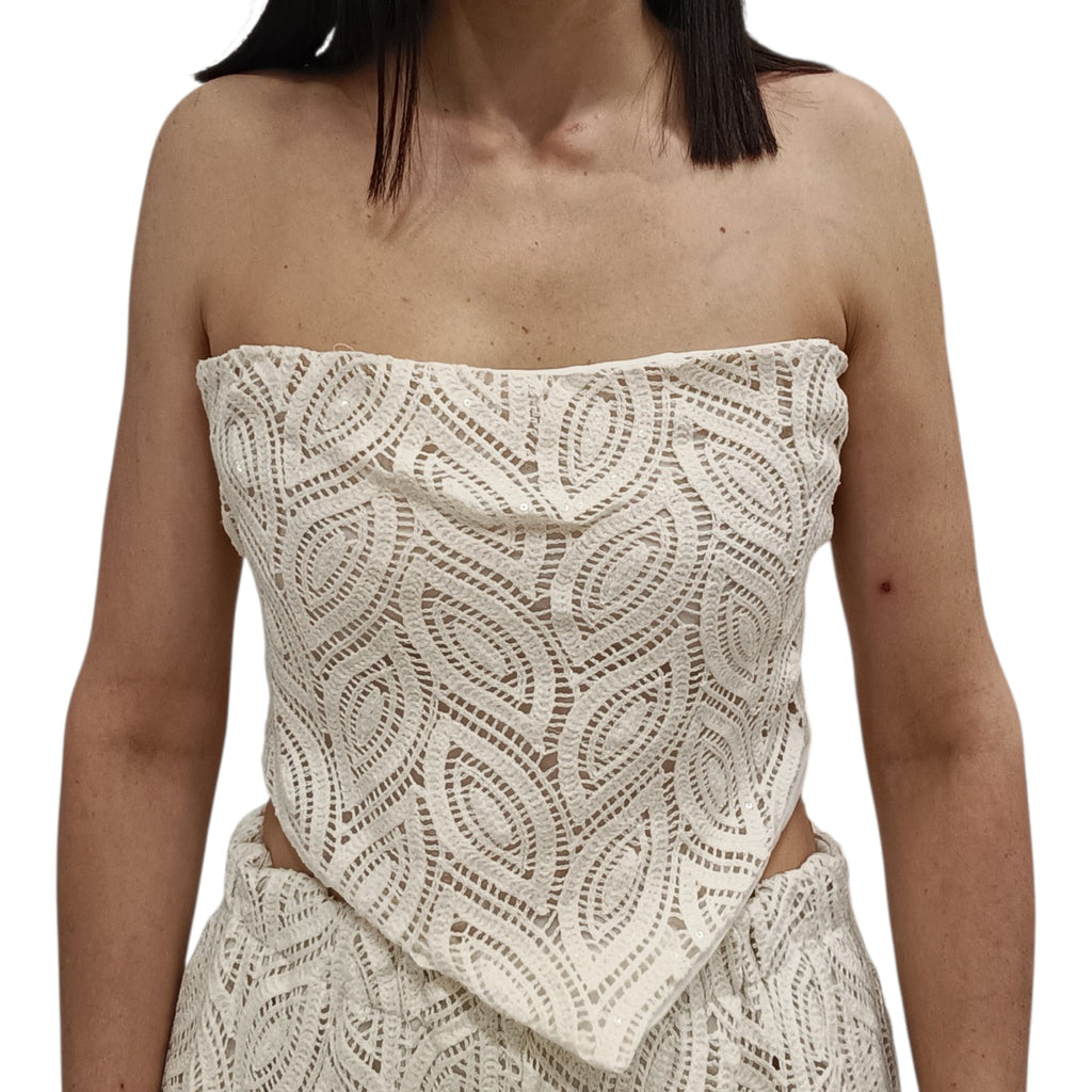 HAVEONE-TOP CROCHET PAILLETTES