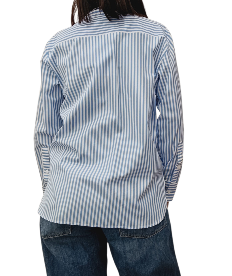 VICOLO-CAMICIA A RIGHE CON SWAROVSKI
