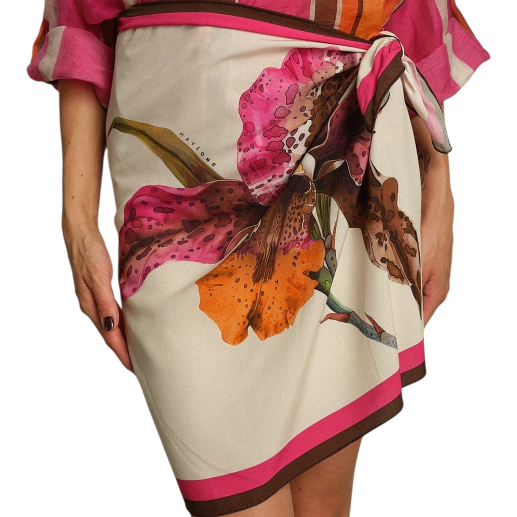 HAVEONE-GONNA PAREO CORTA ORCHIDEA