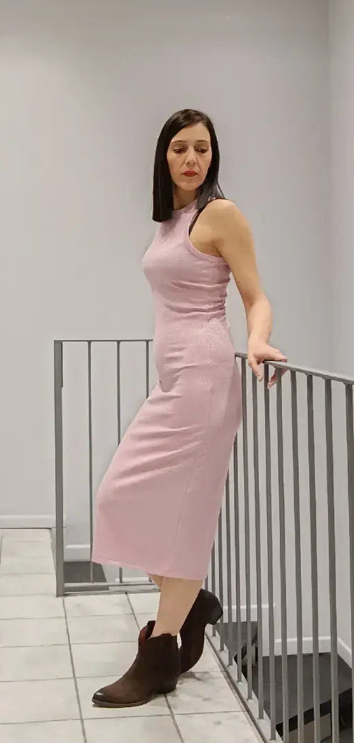 VICOLO-ABITO MIDI IN LUREX