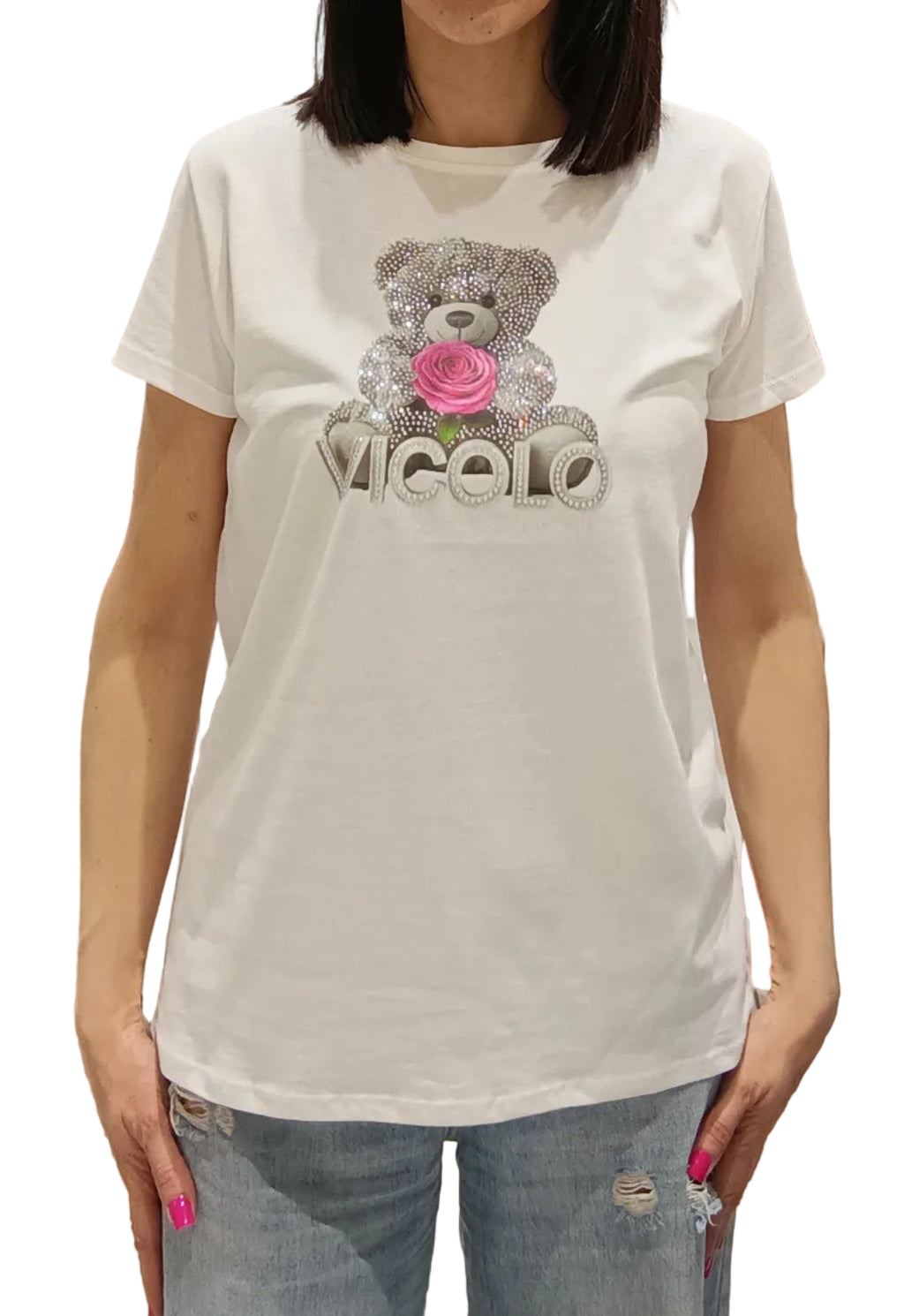 VICOLO-T SHIRT SWAROVSKI