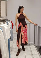HAVEONE-ABITO FANTASIA SCOLLO HALTER