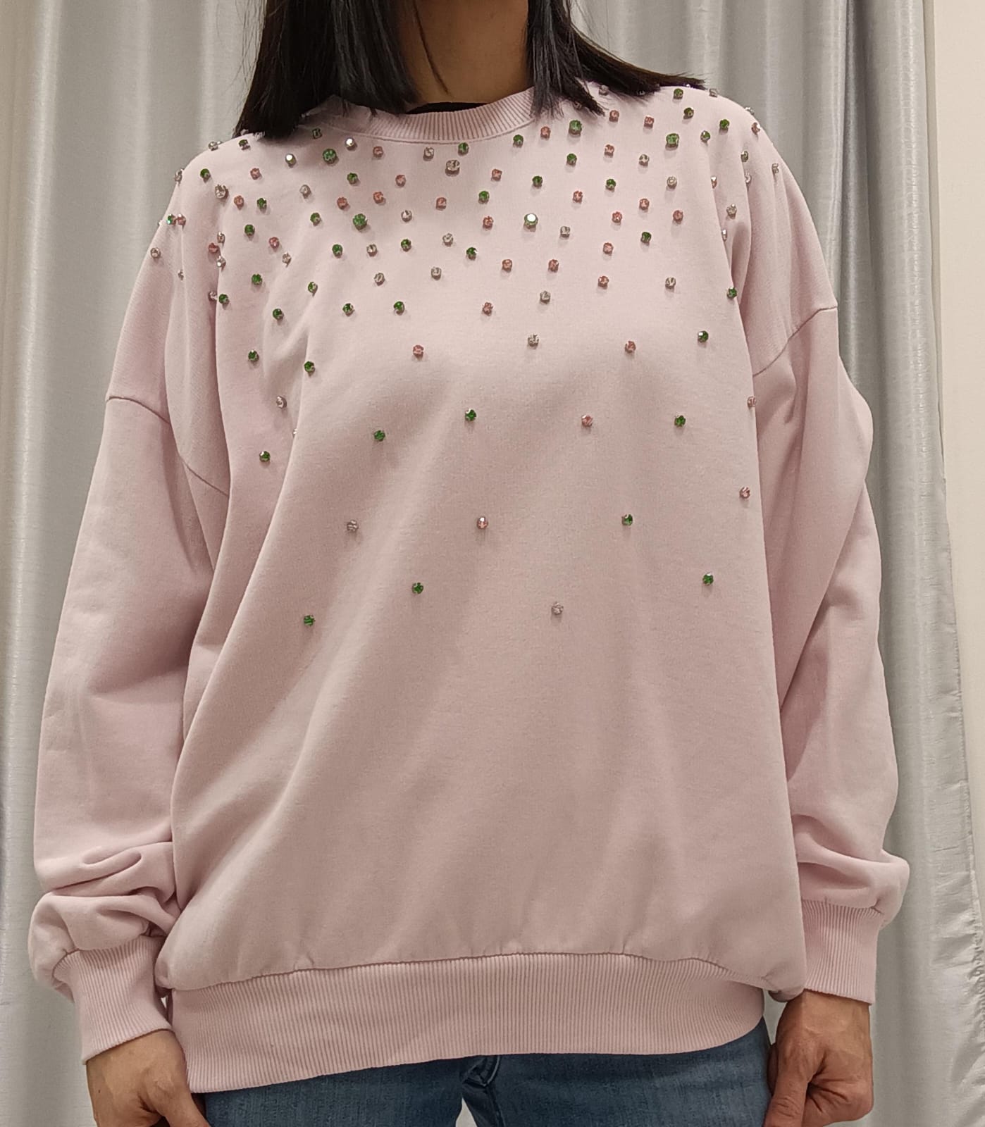 VICOLO-FELPA OVERSIZE SWAROVSKI