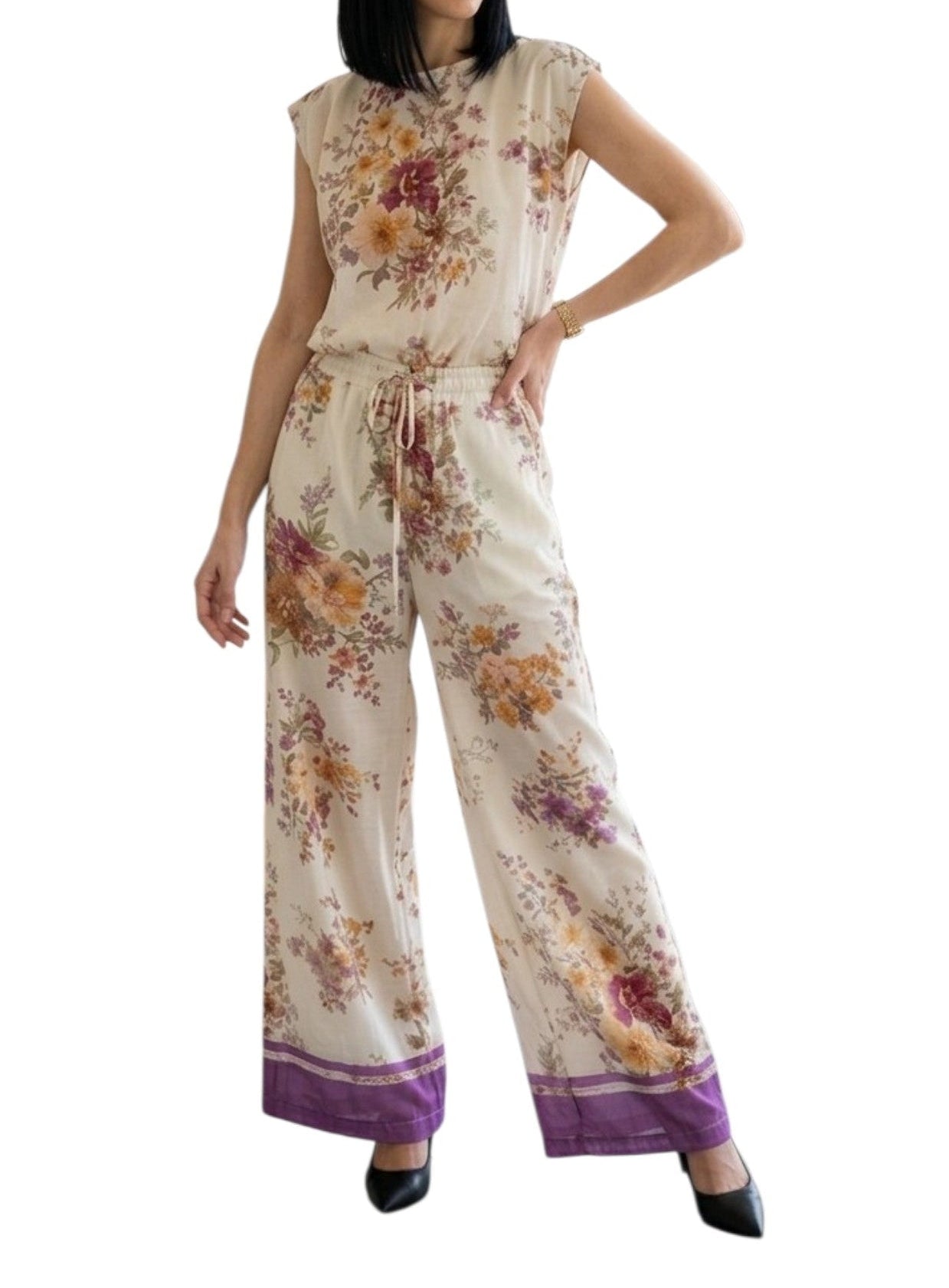 VICOLO-PANTALONE FLOREALE