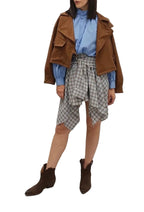 VICOLO-GONNA CHECK EFFETTO CAMICIA
