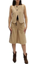 HAVEONE -GILET CROP DUE BOTTONI