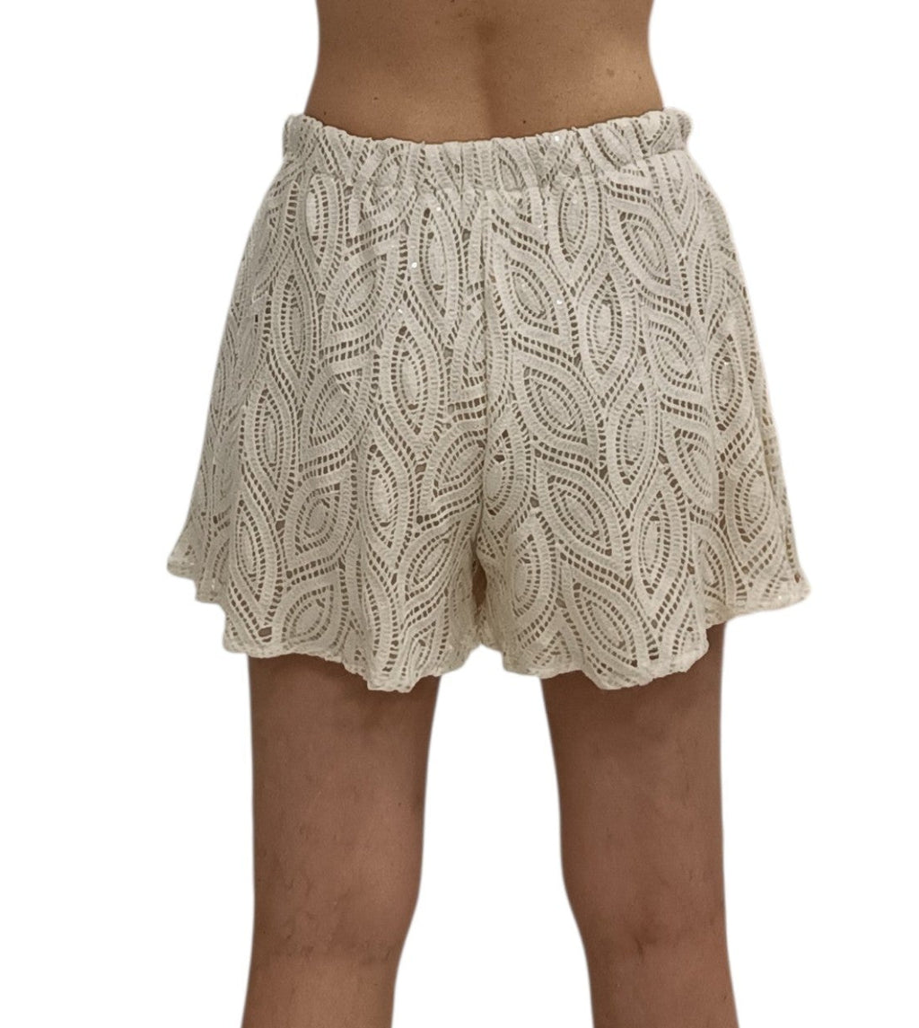 HAVEONE-SHORTS CROCHET PAILLETTES