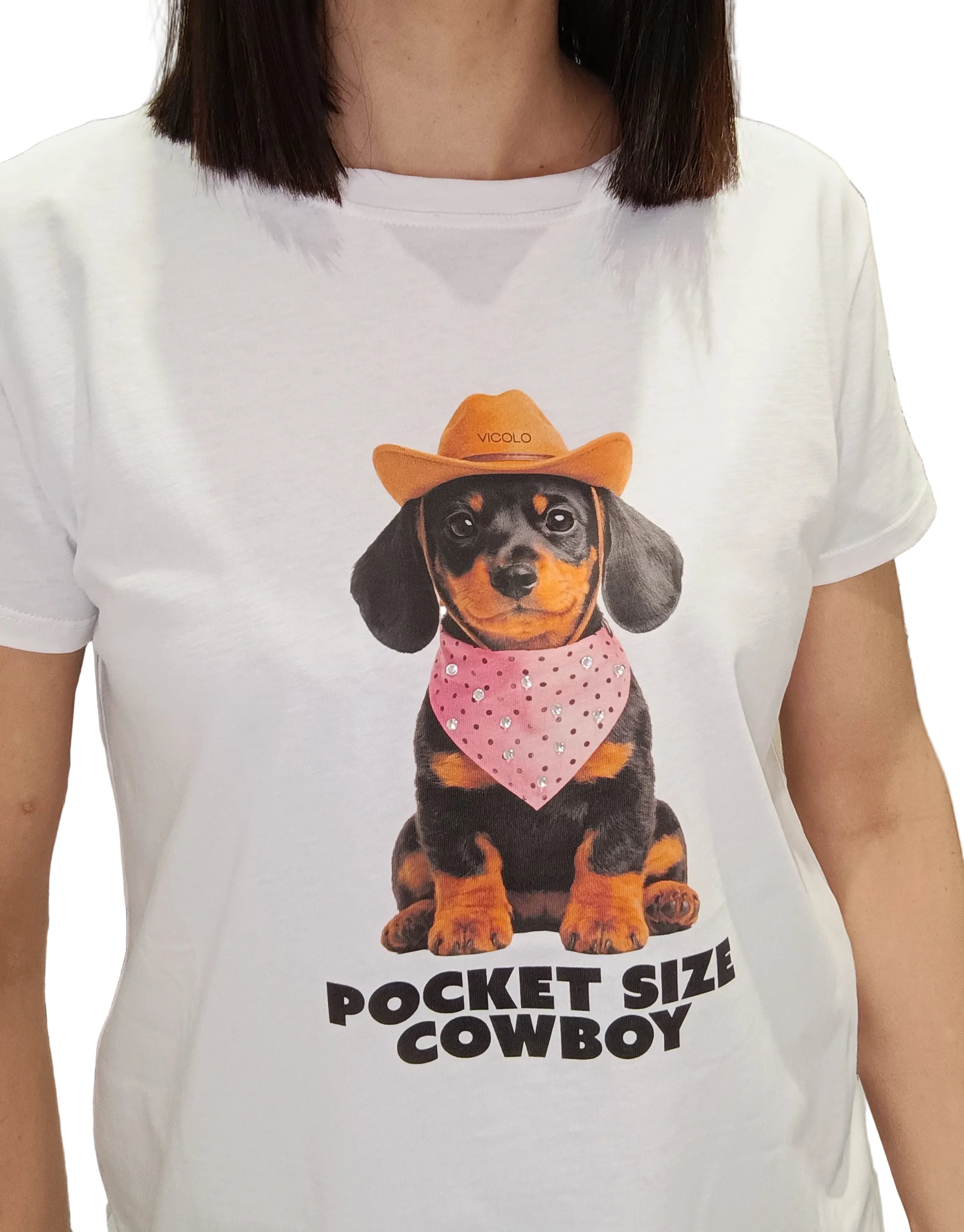 VICOLO-T SHIRT "POCKET SIZE COWBOY"