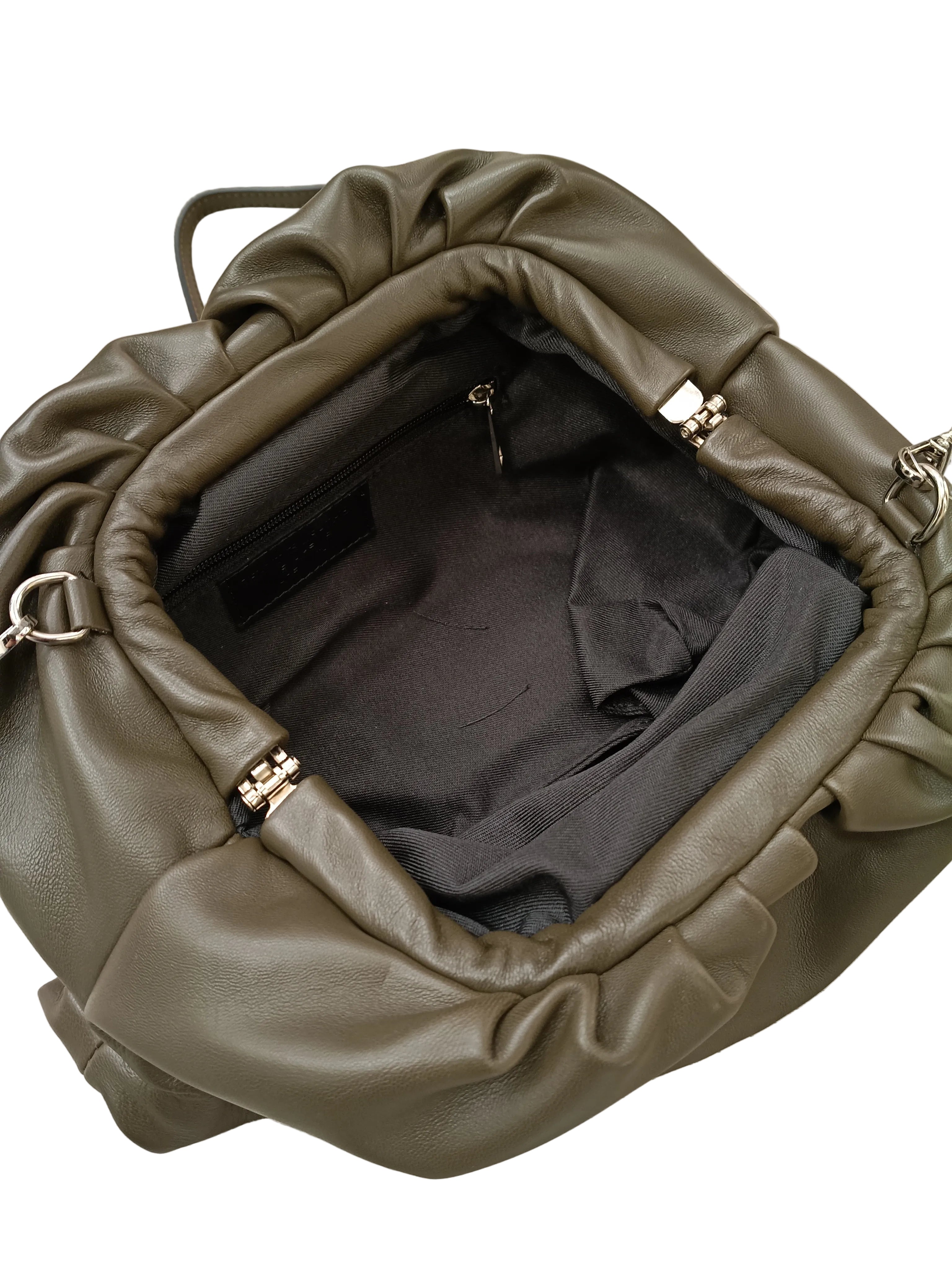 POCHETTE IN PELLE ARRICCIATA