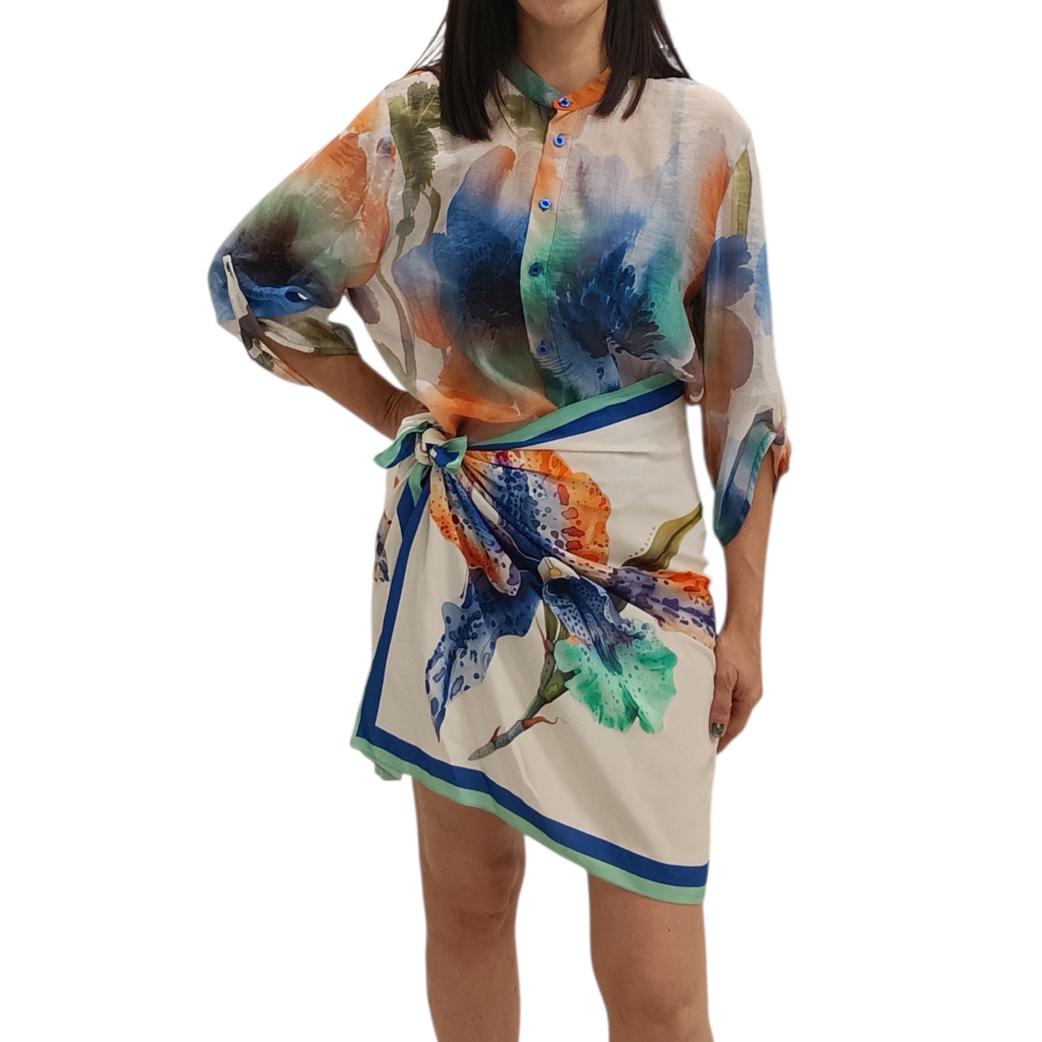 HAVEONE -CAMICIA FANTASIA FLOREALE