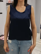 VICOLO-TOP SATIN SMANICATO