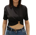 VICOLO-T SHIRT CROP CON ANELLO
