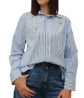 VICOLO-CAMICIA A RIGHE CON SWAROVSKI