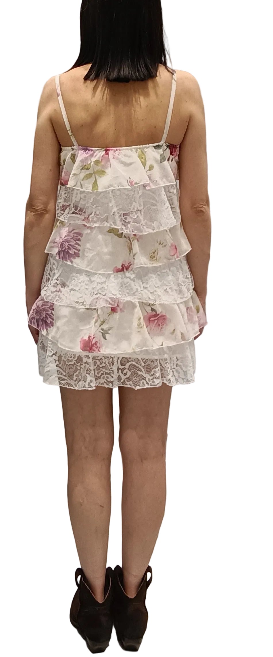 HAVEONE -MINI ABITO FLOREALE A BALZE
