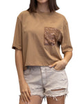 HAVEONE-T SHIRT TASCHINO PAILLETTES