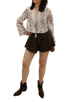 HAVEONE-SHORTS DENIM A FARFALLA