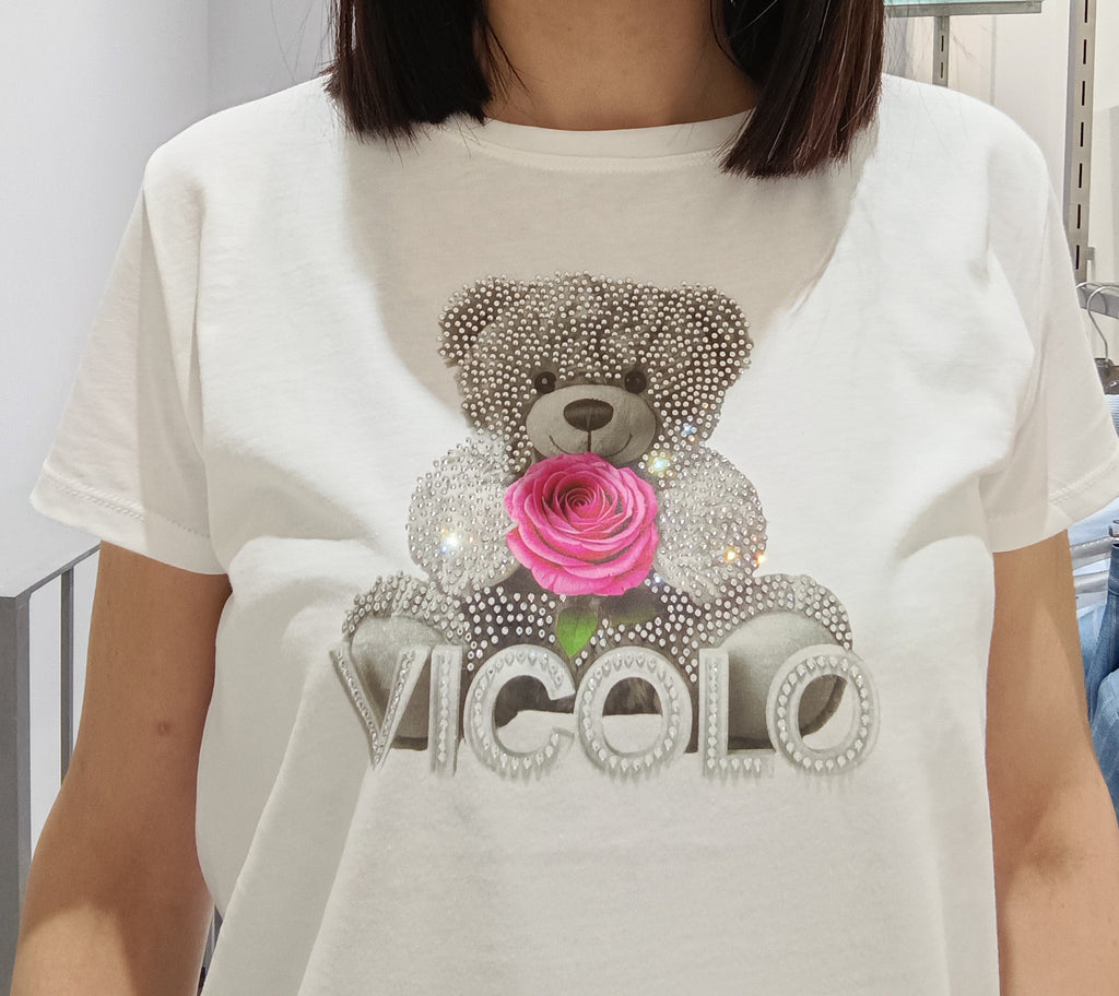 VICOLO-T SHIRT SWAROVSKI