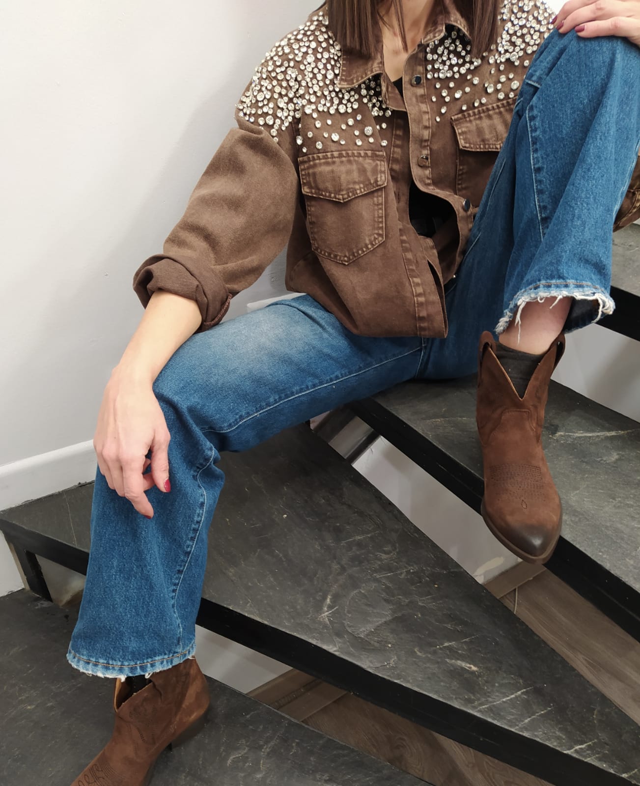 DIVINE FOLLIE - TEXANO BASSO CAMOSCIO