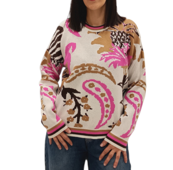 HAVEONE-MAGLIA GIROCOLLO FANTASIA