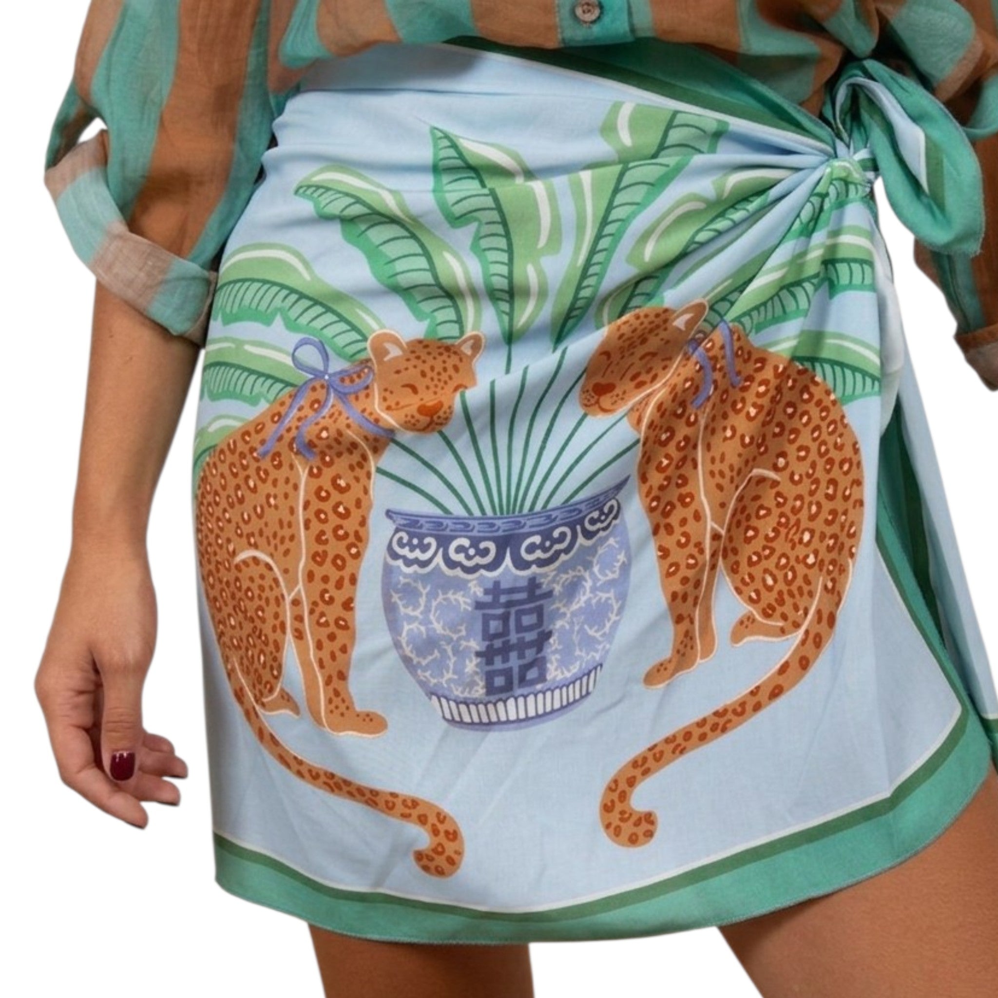 HAVEONE-GONNA PAREO CORTO GHEPARDI