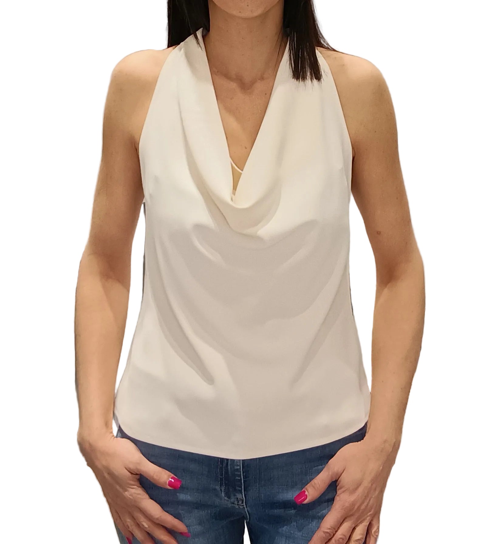 VICOLO -TOP SCOLLO AD ANELLO
