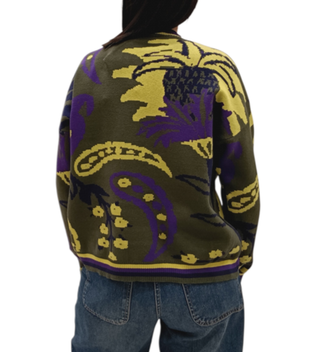 HAVEONE-MAGLIA GIROCOLLO IN FANTASIA