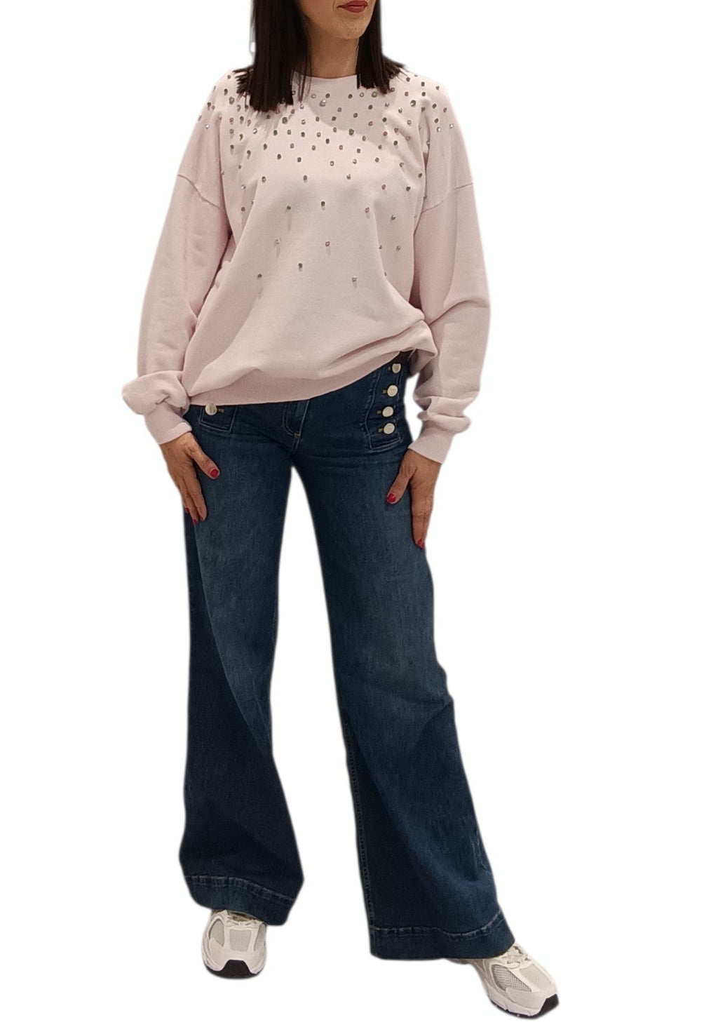 VICOLO-FELPA OVERSIZE SWAROVSKI