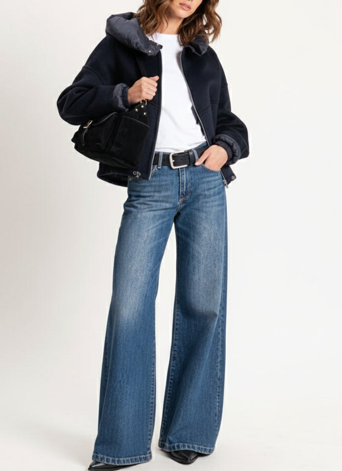 HAVEONE - BOMBER VELOUR CON CAPPUCCIO